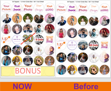 Load image into Gallery viewer, Birthday cookies with personalized edible image toppers