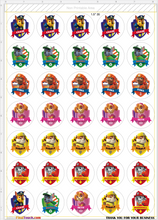 Load image into Gallery viewer, "Paw Patrol cupcake toppers featuring Chase Marshall and Skye"
