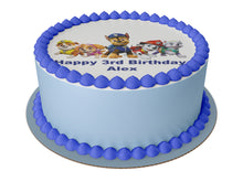 Load image into Gallery viewer, "Edible Paw Patrol cake topper for kids birthday celebration"
