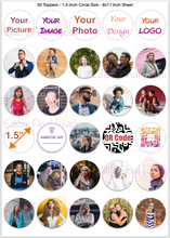 Load image into Gallery viewer, Custom character edible toppers on decorated cupcakes