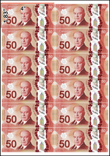 Load image into Gallery viewer, Edible $50 Canadian Bill Cake Topper - Money Theme Decorations
