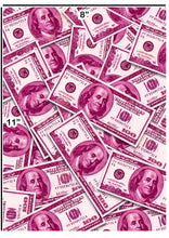 Load image into Gallery viewer, Edible pink cash bills decoration for money themed birthday
