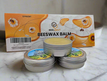 Load image into Gallery viewer, 3 pack beeswax balms for your lips and skin
