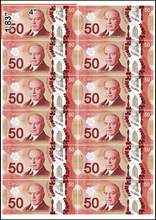 Load image into Gallery viewer, Edible $50 Canadian Bill Cake Decorations
