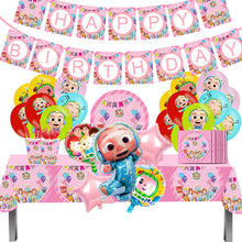 Load image into Gallery viewer, JJ Coco Melon (Pink) Birthday Party Theme Decorations Set
